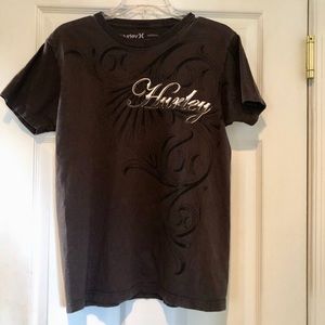 Men’s Hurley T-shirt. Black with designs.